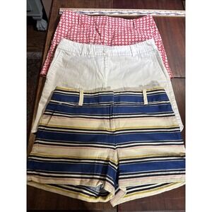 Lot Of Three Loft And Talbots Women's Sz 4 Spring Shorts